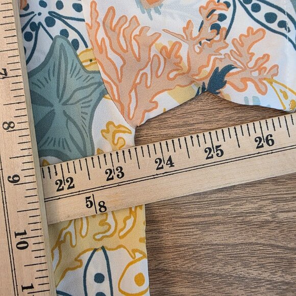 Heyson Womens Button Up Top Floral Chest Pocket Short Sleeve Mulitcolor Medium - Picture 11 of 13